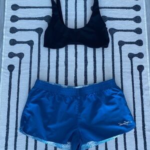 Panama Jack Blue Shorts and Cosmolle Sports Bra Set